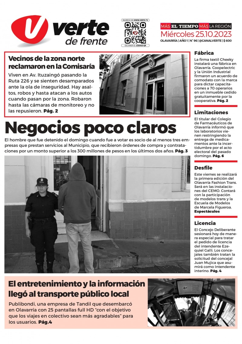 La tapa de Verte en Papel